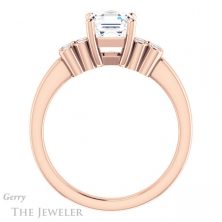 14k Rose Gold Asscher Cut Forever One Engagement Ring Setting #GTJ1086-asscher-fo-r 2 14k Rose Gold Asscher Cut Forever One Engagement Ring Setting #GTJ1086-asscher-fo-r