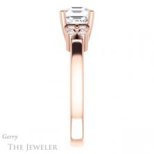 14k Rose Gold Asscher Cut Forever One Engagement Ring Setting #GTJ1086-asscher-fo-r 3 14k Rose Gold Asscher Cut Forever One Engagement Ring Setting #GTJ1086-asscher-fo-r