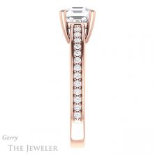 14k Rose Gold Asscher Cut Forever One Engagement Ring Setting #GTJ1090-asscher-fo-r 3 14k Rose Gold Asscher Cut Forever One Engagement Ring Setting #GTJ1090-asscher-fo-r