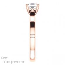 14k Rose Gold Asscher Cut Forever One Engagement Ring Setting #GTJ1097-asscher-fo-r 3 14k Rose Gold Asscher Cut Forever One Engagement Ring Setting #GTJ1097-asscher-fo-r