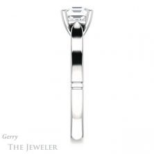 14k White Gold Asscher Cut Forever One Engagement Ring Setting #GTJ1097-asscher-fo-w