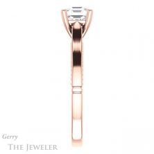 14k Rose Gold Asscher Cut Forever One Engagement Ring Setting #GTJ1099-asscher-fo-r