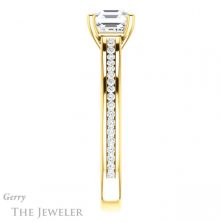 14k Yellow Gold Asscher Cut Forever One Engagement Ring Setting #GTJ1104-asscher-fo-y 3 14k Yellow Gold Asscher Cut Forever One Engagement Ring Setting #GTJ1104-asscher-fo-y