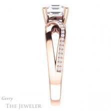 14k Rose Gold Asscher Cut Forever One Engagement Ring Setting #GTJ1126-asscher-fo-r 3 14k Rose Gold Asscher Cut Forever One Engagement Ring Setting #GTJ1126-asscher-fo-r