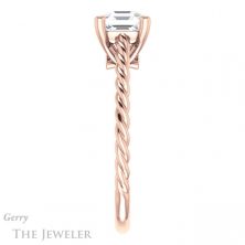 14k Rose Gold Asscher Cut Forever One Engagement Ring Setting #GTJ1134-asscher-fo-r 3 14k Rose Gold Asscher Cut Forever One Engagement Ring Setting #GTJ1134-asscher-fo-r