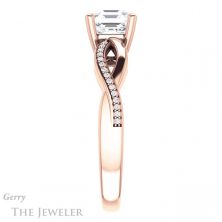 14k Rose Gold Asscher Cut Forever One Engagement Ring Setting #GTJ1135-asscher-fo-r 3 14k Rose Gold Asscher Cut Forever One Engagement Ring Setting #GTJ1135-asscher-fo-r