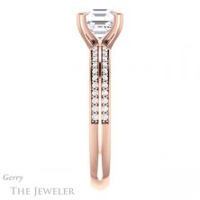 14k Rose Gold Asscher Cut Forever One Engagement Ring Setting #GTJ1136-asscher-fo-r 3 14k Rose Gold Asscher Cut Forever One Engagement Ring Setting #GTJ1136-asscher-fo-r