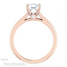14k Rose Gold Asscher Cut Forever One Engagement Ring Setting #GTJ1142-asscher-fo-r 2 14k Rose Gold Asscher Cut Forever One Engagement Ring Setting #GTJ1142-asscher-fo-r
