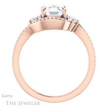 14k Rose Gold Asscher Cut Forever One Engagement Ring Setting #GTJ1143-asscher-fo-r 2 14k Rose Gold Asscher Cut Forever One Engagement Ring Setting #GTJ1143-asscher-fo-r