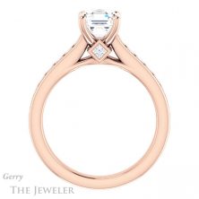 14k Rose Gold Asscher Cut Forever One Engagement Ring Setting #GTJ1144-asscher-fo-r 2 14k Rose Gold Asscher Cut Forever One Engagement Ring Setting #GTJ1144-asscher-fo-r