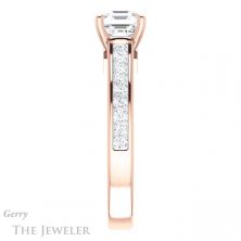 14k Rose Gold Asscher Cut Forever One Engagement Ring Setting #GTJ1144-asscher-fo-r 3 14k Rose Gold Asscher Cut Forever One Engagement Ring Setting #GTJ1144-asscher-fo-r