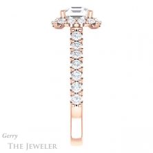 14k Rose Gold Asscher Cut Forever One Engagement Ring Setting #GTJ1145-asscher-fo-r 3 14k Rose Gold Asscher Cut Forever One Engagement Ring Setting #GTJ1145-asscher-fo-r
