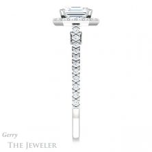 14k White Gold Asscher Cut Forever One Ring Setting #GTJ1153-asscher-fo-w 3 14k White Gold Asscher Cut Forever One Ring Setting #GTJ1153-asscher-fo-w