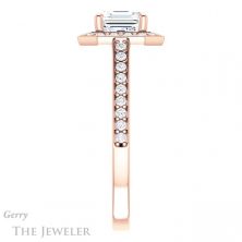 14k Rose Gold Asscher Cut Forever One Engagement Ring Setting #GTJ1154-asscher-fo-r 3 14k Rose Gold Asscher Cut Forever One Engagement Ring Setting #GTJ1154-asscher-fo-r