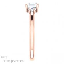 14k Rose Gold Asscher Cut Forever One Engagement Ring Setting #GTJ1161-asscher-fo-r 3 14k Rose Gold Asscher Cut Forever One Engagement Ring Setting #GTJ1161-asscher-fo-r