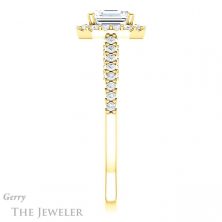 14k Yellow Gold Asscher Cut Forever One Engagement Ring Setting #GTJ1162-asscher-fo-y 3 14k Yellow Gold Asscher Cut Forever One Engagement Ring Setting #GTJ1162-asscher-fo-y