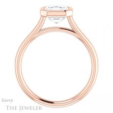 14k Rose Gold Asscher Cut Forever One Engagement Ring Setting #GTJ1170-asscher-fo-r 2 14k Rose Gold Asscher Cut Forever One Engagement Ring Setting #GTJ1170-asscher-fo-r