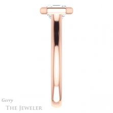 14k Rose Gold Asscher Cut Forever One Engagement Ring Setting #GTJ1170-asscher-fo-r 3 14k Rose Gold Asscher Cut Forever One Engagement Ring Setting #GTJ1170-asscher-fo-r