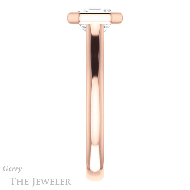 14k Rose Gold Asscher Cut Forever One Engagement Ring Setting #GTJ1170-asscher-fo-r 3 14k Rose Gold Asscher Cut Forever One Engagement Ring Setting #GTJ1170-asscher-fo-r