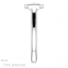 14k White Gold Asscher Cut Forever One Engagement Ring Setting #GTJ1170-asscher-fo-w
