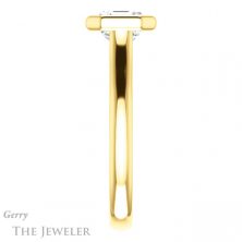 14k Yellow Gold Asscher Cut Forever One Engagement Ring Setting #GTJ1170-asscher-fo-y 3 14k Yellow Gold Asscher Cut Forever One Engagement Ring Setting #GTJ1170-asscher-fo-y