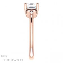 14k Rose Gold Asscher Cut Forever One Engagement Ring Setting #GTJ1172-asscher-fo-r 3 14k Rose Gold Asscher Cut Forever One Engagement Ring Setting #GTJ1172-asscher-fo-r