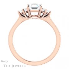 14k Rose Gold Asscher Cut Forever One Engagement Ring Setting #GTJ1176-asscher-fo-r 2 14k Rose Gold Asscher Cut Forever One Engagement Ring Setting #GTJ1176-asscher-fo-r