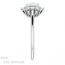 14k White Gold Asscher Cut Forever One Engagement Ring Setting #GTJ1177-asscher-fo-w