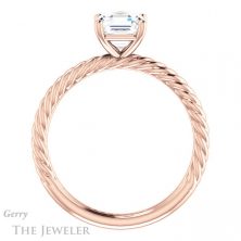14k Rose Gold Asscher Cut Forever One Engagement Ring Setting #GTJ1182-asscher-fo-r