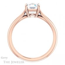 14k Rose Gold Asscher Cut Forever One Engagement Ring Setting #GTJ1183-asscher-fo-r