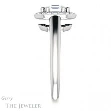 14k White Gold Asscher Cut Forever One Engagement Ring Setting #GTJ1191-asscher-fo-w