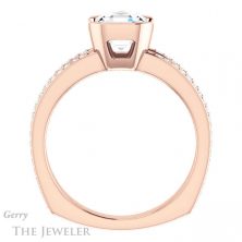 14k Rose Gold Asscher Cut Forever One Engagement Ring Setting #GTJ1193-asscher-fo-r 2 14k Rose Gold Asscher Cut Forever One Engagement Ring Setting #GTJ1193-asscher-fo-r