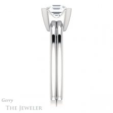 14k White Gold Asscher Cut Forever One Engagement Ring Setting #GTJ1194-asscher-fo-w