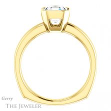 14k Yellow Gold Asscher Cut Forever One Engagement Ring Setting #GTJ1194-asscher-fo-y