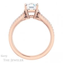 14k Rose Gold Asscher Cut Forever One Engagement Ring Setting #GTJ1198-asscher-fo-r