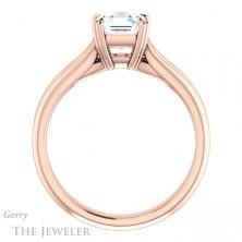 14k Rose Gold Asscher Cut Forever One Engagement Ring Setting #GTJ1200-asscher-fo-r