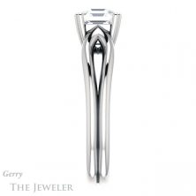 14k White Gold Asscher Cut Forever One Engagement Ring Setting #GTJ1200-asscher-fo-w