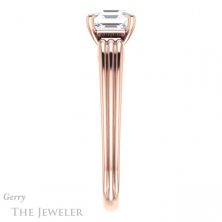 14k Rose Gold Asscher Cut Forever One Engagement Ring Setting #GTJ1207-asscher-fo-r 3 14k Rose Gold Asscher Cut Forever One Engagement Ring Setting #GTJ1207-asscher-fo-r