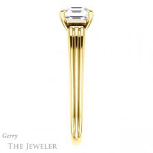 14k Yellow Gold Asscher Cut Forever One Engagement Ring Setting #GTJ1207-asscher-fo-y 3 14k Yellow Gold Asscher Cut Forever One Engagement Ring Setting #GTJ1207-asscher-fo-y