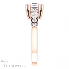 14k Rose Gold Asscher Cut Forever One Engagement Ring Setting #GTJ1209-asscher-fo-r 3 14k Rose Gold Asscher Cut Forever One Engagement Ring Setting #GTJ1209-asscher-fo-r