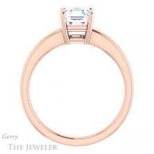 14k Rose Gold Asscher Cut Forever One Engagement Ring Setting #GTJ1211-asscher-fo-r 2 14k Rose Gold Asscher Cut Forever One Engagement Ring Setting #GTJ1211-asscher-fo-r