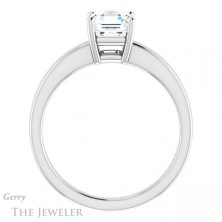 14k White Gold Asscher Cut Forever One Engagement Ring Setting #GTJ1211-asscher-fo-w 2 14k White Gold Asscher Cut Forever One Engagement Ring Setting #GTJ1211-asscher-fo-w