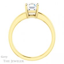 14k Yellow Gold Asscher Cut Forever One Engagement Ring Setting #GTJ1211-asscher-fo-y 2 14k Yellow Gold Asscher Cut Forever One Engagement Ring Setting #GTJ1211-asscher-fo-y