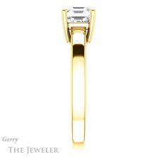 14k Yellow Gold Asscher Cut Forever One Engagement Ring Setting #GTJ1211-asscher-fo-y 3 14k Yellow Gold Asscher Cut Forever One Engagement Ring Setting #GTJ1211-asscher-fo-y