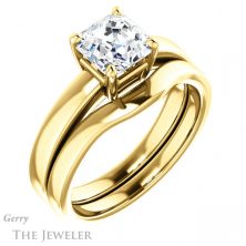 14k Yellow Gold Asscher Cut Forever One Engagement Ring Setting #GTJ1211-asscher-fo-y 6 14k Yellow Gold Asscher Cut Forever One Engagement Ring Setting #GTJ1211-asscher-fo-y