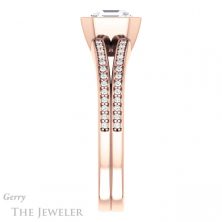 14k Rose Gold Asscher Cut Forever One Engagement Ring Setting #GTJ1214-asscher-fo-r 3 14k Rose Gold Asscher Cut Forever One Engagement Ring Setting #GTJ1214-asscher-fo-r