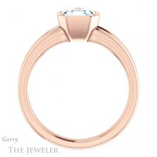 14k Rose Gold Asscher Cut Forever One Engagement Ring Setting #GTJ1216-asscher-fo-r