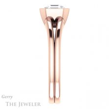14k Rose Gold Asscher Cut Forever One Engagement Ring Setting #GTJ1216-asscher-fo-r