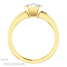 14k Yellow Gold Asscher Cut Forever One Engagement Ring Setting #GTJ1216-asscher-fo-y