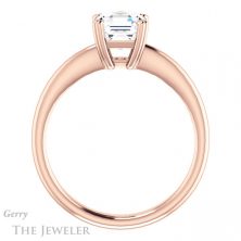 14k Rose Gold Asscher Cut Forever One Engagement Ring Setting #GTJ1220-asscher-fo-r 2 14k Rose Gold Asscher Cut Forever One Engagement Ring Setting #GTJ1220-asscher-fo-r